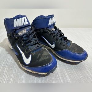 Nike Huarache high top baseball cleats, youth size 6